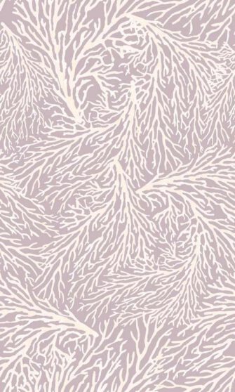 A tenger mélyén korall mintás tapéta mályva háttér fehér mintával