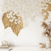 Bíborka - skandináv - stílusú - leveles - virág - mintás - nappali - poszter - modern - dekoráció