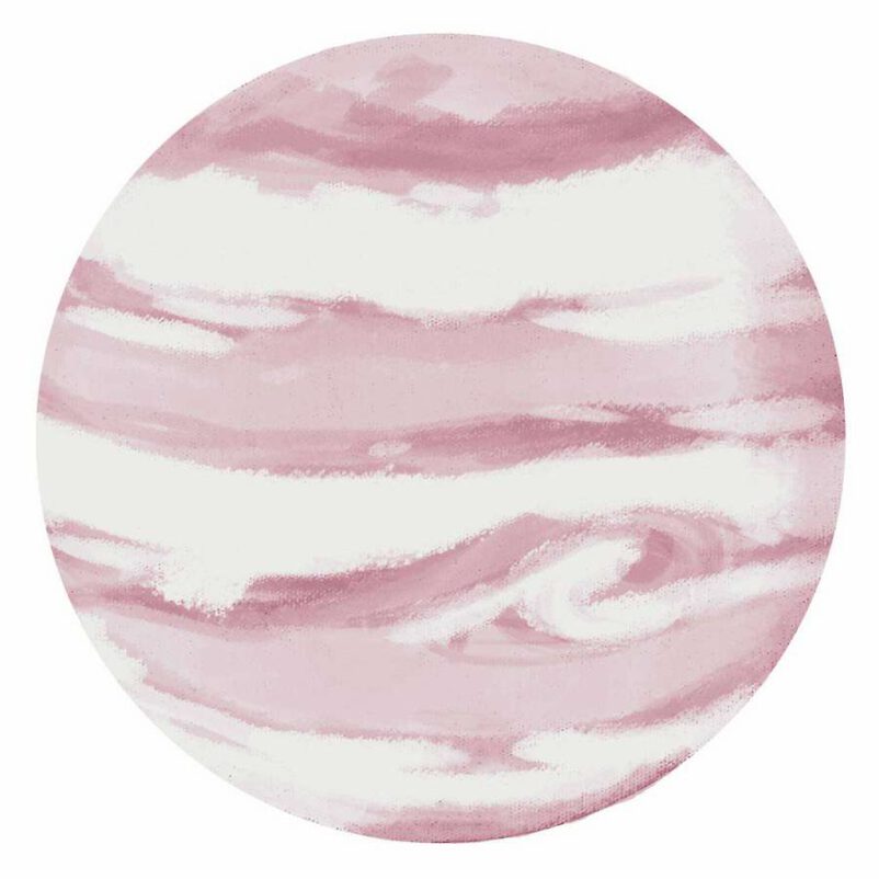 Bolygó mintás falimatrica rózsaszínben