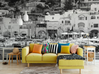 Capri művészi fotóposzter nappaliban