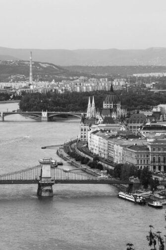 Duna - művészi fotóposzter - fekete-fehér