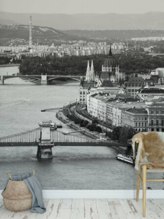 Duna - művészi fotóposzter - fekete-fehér - előszobában