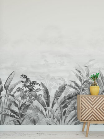 Esőerdő - művészi tervezésű poszter - fekete-fehér - nappali - Falramagyar