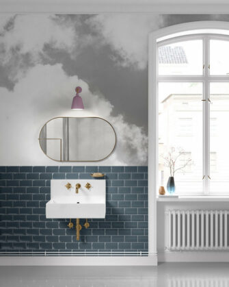 Felhő - fekete-fehér művészi fotóposzter, óriásposzter mosdóban, fürdőben