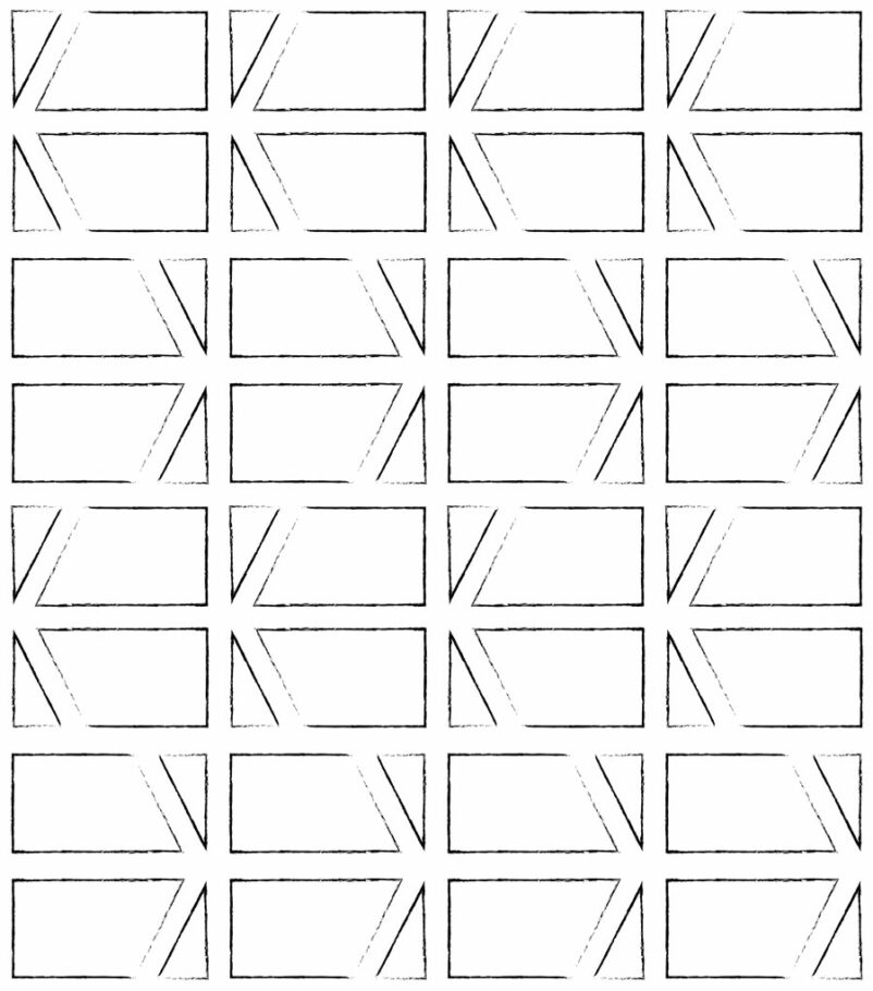 Jelek - geometrikus mintás tapéta - fekete-fehér - Falramagyar