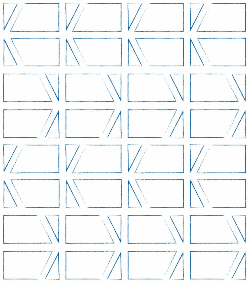 Jelek - geometrikus mintás tapéta - kék - Falramagyar