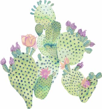 Kaktuszvirág mintás falimatrica