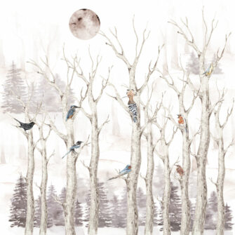 holdfény-erdei-madaras-barna-poszter