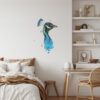 Pávás - madár - mintás - falimatrica - hálószoba - dekoráció