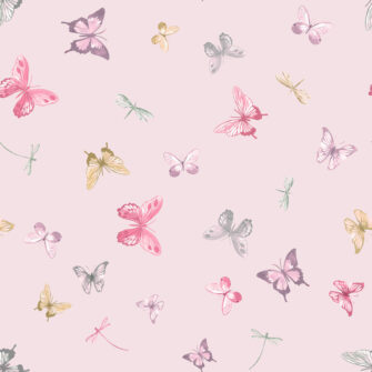 Színes pillangók lepke mintás tapéta rózsaszínű